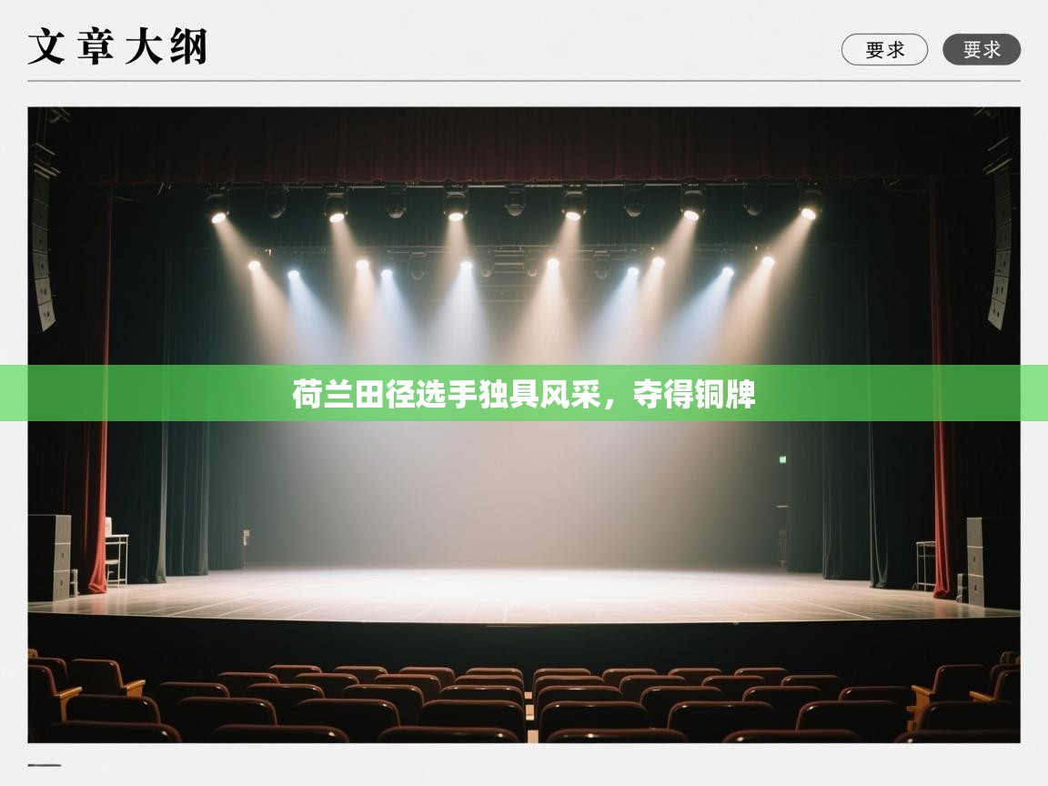 荷兰田径选手独具风采，夺得铜牌  第1张